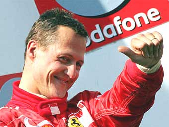 Михаэль Шумахер после победы на Гран-при Европы. Фото с сайта autosport.com