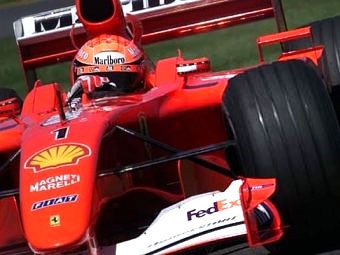 Михаэль Шумахер (Ferrari), Гран-при Австралии, 2001. Фото с сайта www.mschumacher.com