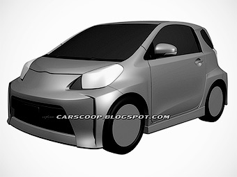 Изображения спортивного Toyota iQ для патентного ведомства. Фото Toyota