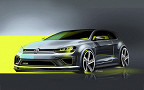 Volkswagen Golf R 400. Скетчи Autocar