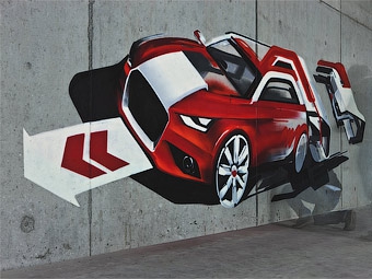 Промо-рисунок хэтчбека Audi A1. Иллюстрация Audi