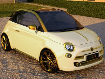 Fiat 500 C Abarth La Dolce Vita Gold and Diamonds. Фото Fenice Milano