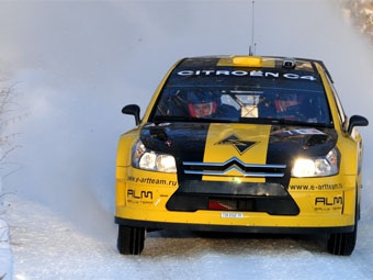 Евгений Новиков (Citroen Junior Team, Citroen C4 WRC). Ралли Норвегии, 2009. Фото с сайта rally-mania.cz