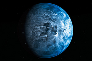 Землю называют Голубой планетой — из-за водных поверхностей, которые видны из космоса. Но астронавты обнаружили, что на расстоянии 63 световых лет от нас есть еще одна планета, от которой исходит голубой свет. Так и назвали — The Blue Planet