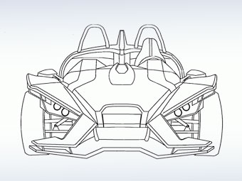 Патентные изображения трицикла Polaris. Иллюстрации с сайта