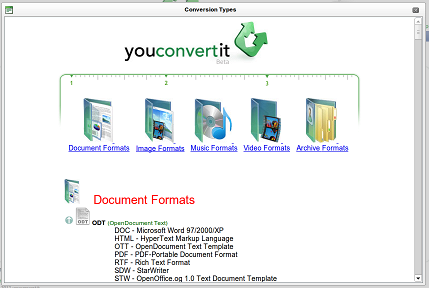 Скриншот сайта YouConvertIt