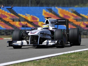 Sauber C29 Педро де ла Росы. Фото (c) <a href="http://lenta.ru/info/afp.htm">AFP</a>