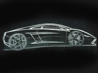 Тизер Lamborghini Gallardo LP560-4. Иллюстрация Lamborghini