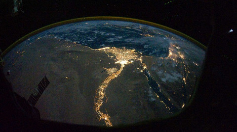 Вид на Египет из космоса
