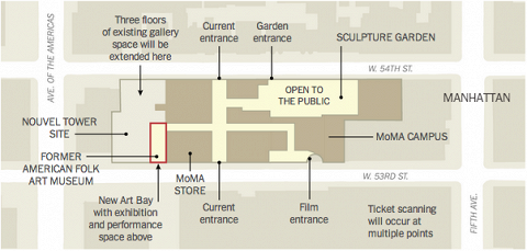 План реконструкции здания MoMA 