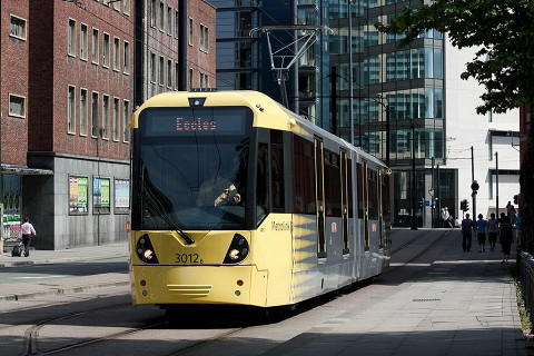 Так выглядят трамваи компании Bombardier в Манчестере