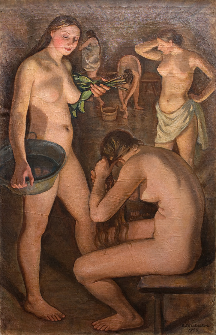 «Русская баня» (центральная часть триптиха), 1926