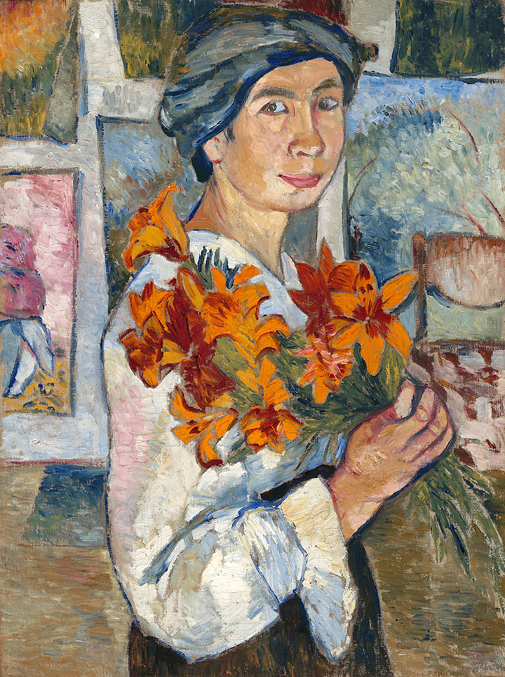 «Автопортрет с желтыми лилиями», 1907–1908, Третьяковская галерея