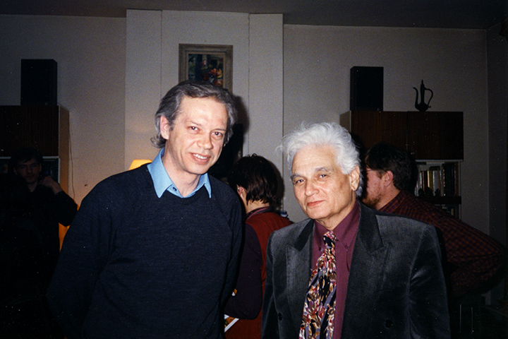 В 1991-м Валерий Подорога способствовал первому визиту одного из главных французских постструктуралистов Жака Деррида (справа) в Россию