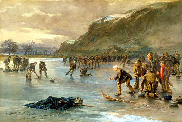 Роберт Андерсон. Керлинг на озере Даддингстон. 1880